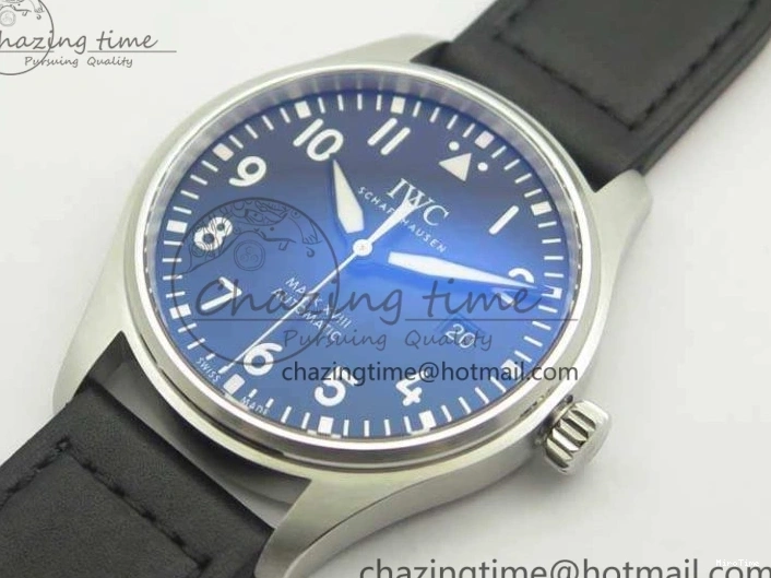 MIROTIME 0309 SoftTouch Mark XVIII Le Petit Prince IW327001 SS MKS 1:1 Best Edition Black Dial On Leather Strap MIYOTA9015 V 7216